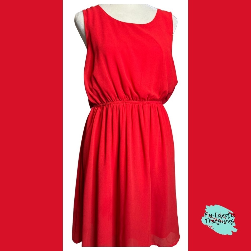 Ya Los Angeles Red Sleeveless Midi Sundress